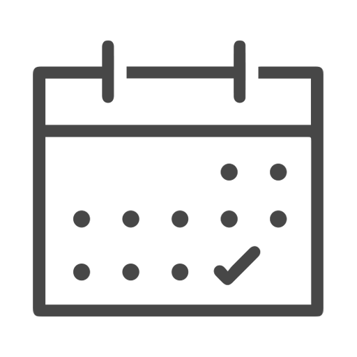 Grafik zeigt Kalender als Symbol für Gürtelrose-Termine